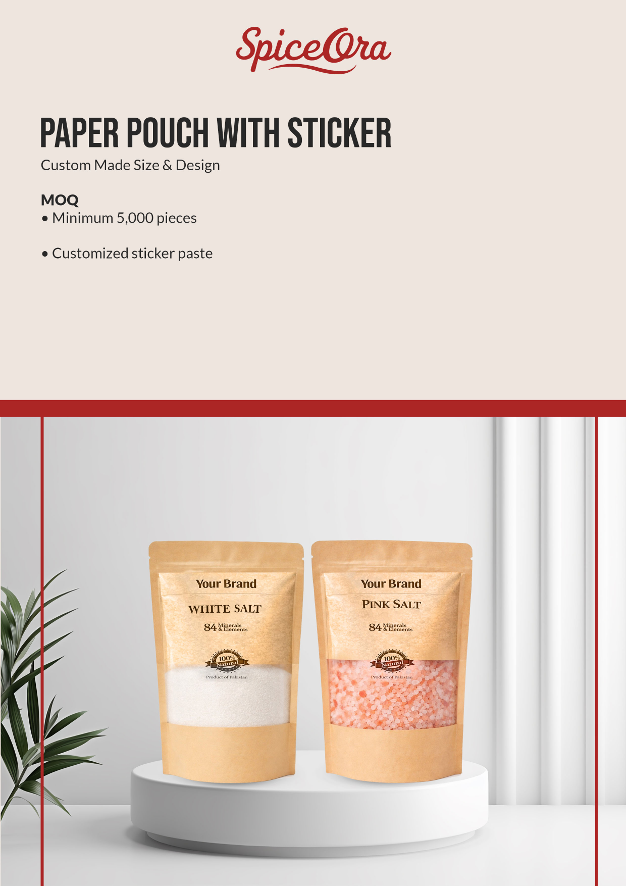 Paper Pouch with Sticker